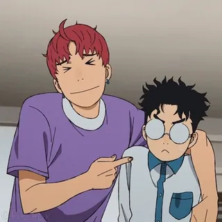 🤗 a0ec7aa5 动漫, 卡通, 角色, 友谊, 指 telegram sticker