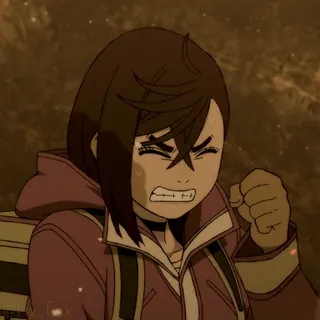 🤬 d7350595 动画女孩, 生气, 战斗, 坚决, 动漫 telegram sticker