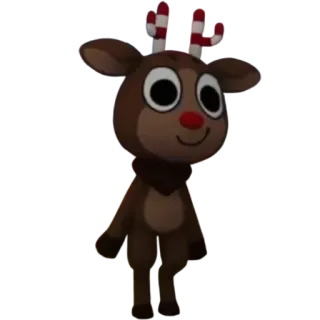 🦌 d1ee18fe Rena, Natal, Feriado, Festivo, Desenho animado, Fofo, Decoração telegram sticker