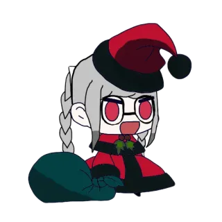 😊 02be39ee Christmas, festive, holiday, celebration, winter, cute, chibi whatsapp sticker