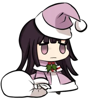 😊 19f26058 anime, christmas, cute, girl, chibi whatsapp sticker