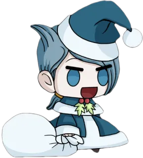 😊 703d29a0 Christmas, winter, holiday, cartoon, elf, cute, festive whatsapp sticker