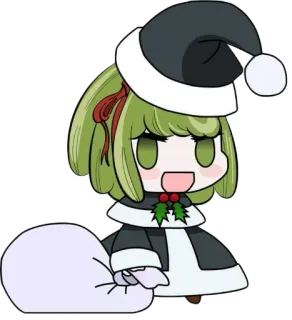 😊 72aefb24 anime, christmas, santa, cute, chibi, holiday whatsapp sticker