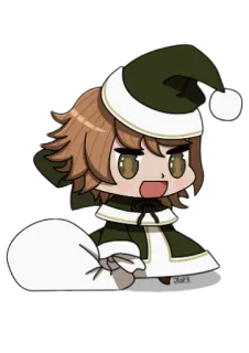 😊 cdfab7e9 anime, chibi, christmas, santa, holiday, kawaii, festive whatsapp sticker