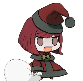 😊 e2649436 christmas, holiday, cartoon, cute, santa, festive, illustration, chibi whatsapp sticker