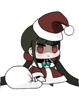 😊 f629306f chibi, anime, manga, christmas, santa, character, holly whatsapp sticker