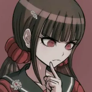 🤔 1e43519d Maki Harukawa Danganronpa อนิเมะ, มังงะ, ตัวละคร, Danganronpa, Maki Harukawa telegram sticker