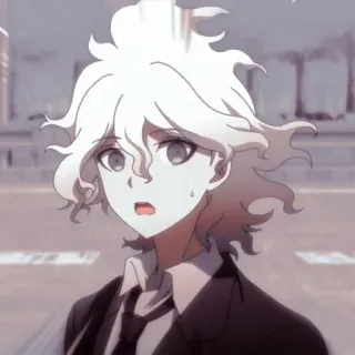 😳 ff2ba346 Nagito Komaeda Danganronpa อนิเมะ, ตัวละคร, ผมขาว, Danganronpa, Nagito Komaeda telegram sticker