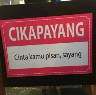 🥰 6eba2374 CIKAPAYANG Cinta kamu pisan, sayang amore, romantico, segno, indonesiano, messaggio telegram sticker