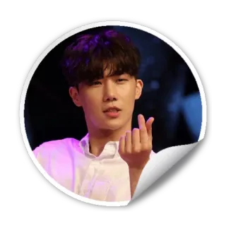 ❤ 070571e4 Orang, Pria, Gestur tangan, Cinta jari, Cinta jari Korea, Stiker whatsapp sticker