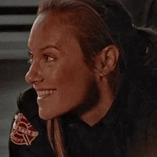 🔥 15fa49c6 firefighter, woman, portrait, uniform, profile, person telegram sticker