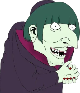 🇮🇱 59c4fb83 sorcière, dessin animé, effrayant, personnage, horreur, monstre telegram sticker