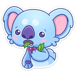 😲 bc4e7c8c koala, animal, lindo, dibujos animados, pegatina telegram sticker