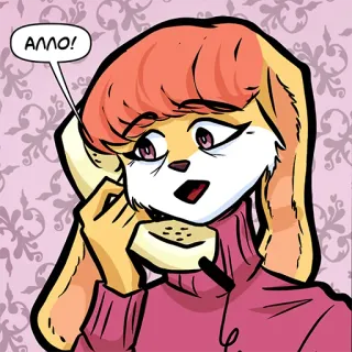 📞 2ddda34d Алло! lapin, dessin animé, téléphone, qui parle, lapinou, animal, appel telegram sticker