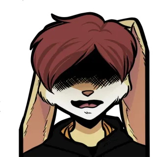 😤 b1b8efca lapin, dessin animé, animation, lapinou, animé, dessin telegram sticker