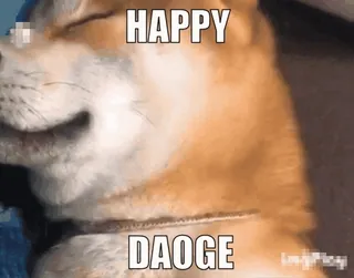 😊 4a5db911 HAPPY
DAOGE doge, 开心, 狗, 表情包, 可爱 telegram sticker