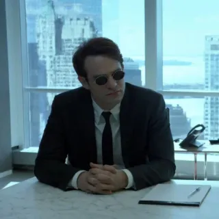 🥊 ed841c44 Matt Murdock Daredevil pengacara, buta, setelan, Marvel, superhero telegram sticker