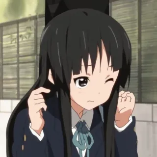 😞 2522b4f2 Mio Akiyama K-On! Anime, K-On, Mio Akiyama, Słodkie, Dziewczyna, Mrugnięcie telegram sticker
