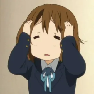 😭 432001c4 anime, kreskówka, stres, frustracja, postać, dziewczyna telegram sticker