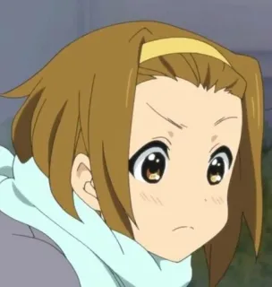 😐 91e5345f Ritsu Tainaka K-On! Anime, K-On, Ritsu Tainaka, słodkie, dziewczyna, kreskówka, japoński telegram sticker