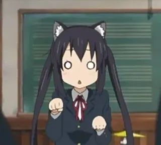 🐱 ed5190a4 Azusa Nakano K-On! Anime, Kot, K-On, Azusa, Nakano, Manga telegram sticker