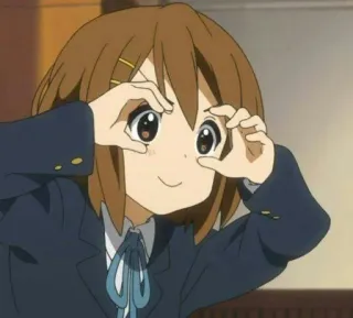 🤩 fbf1a541 Yui Hirasawa K-On! Anime, K-On, Yui Hirasawa, Słodkie, Uczennica, Postać, Kreskówka telegram sticker