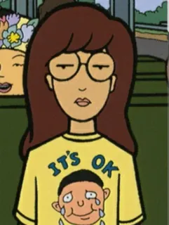 🌟 51ed10dd Daria Morgendorffer Daria IT'S OK Cartoon, Daria, Daria Morgendorffer, MTV, 90er, Zeichentrick whatsapp sticker