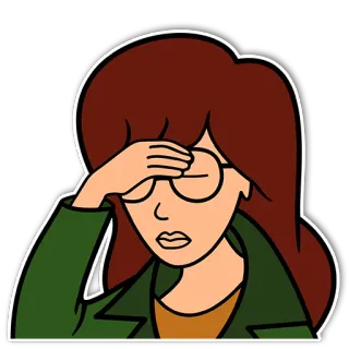 🤦‍♀️ 1b26425d Daria Morgendorffer Daria Kartun, Daria, Daria Morgendorffer, Sedih, Bosan, Acara TV telegram sticker