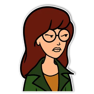 😡 c43bc272 Daria Morgendorffer Daria daria, kartun, animasi, sarkastik, remaja, mtv telegram sticker