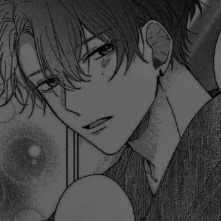 🖇 a9cc64da 漫画, 动漫, 肖像, 男孩, 黑白 telegram sticker