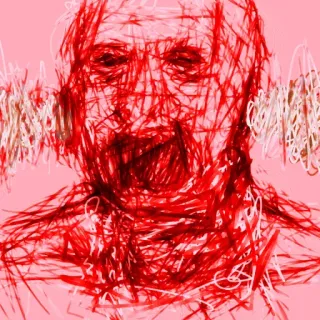 🕸 bd296189 Wut, Gewalt, Aggression, Verzerrung, Ausdruck, emotional, rot telegram sticker