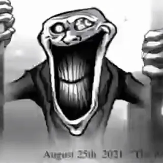 ⬛️ e6097814 表情包, 恶搞脸, 恐怖, 艺术 whatsapp sticker