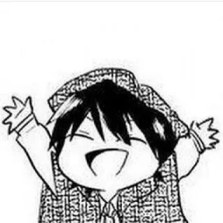 😄 77bcf046 Chibi, Manga, Cartone animato, Felice, Kawaii, Carino telegram sticker