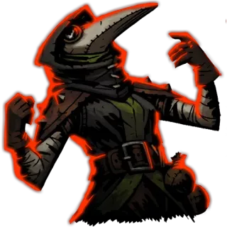♨ 75342c01 darkest dungeon, 瘟疫医生, 怪物, 游戏, 神秘, 恐怖 telegram sticker