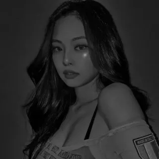 ♟️ ad56a64b MADE IN woman, portrait, fashion, girl, black and white, person whatsapp sticker