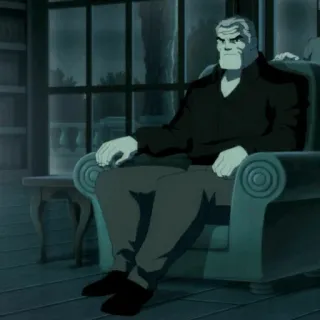 🦇 11dc4a9b мужчина, стул, внутри, сидит telegram sticker