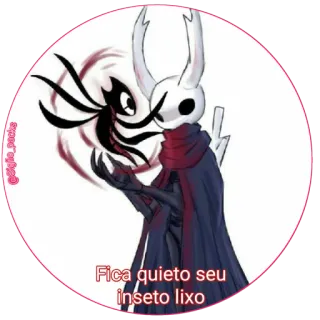 🐜 7ebb88f8 Fica quieto seu inseto lixo hollow knight, videogioco, insetto, personaggio, adesivo, fan art whatsapp sticker