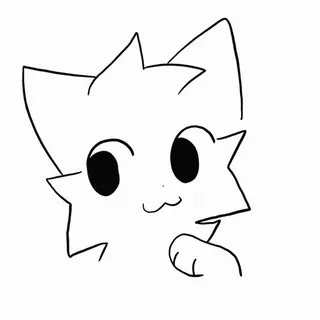 👋 29754b5a cat, animal, cute, cartoon, sketch, white telegram sticker