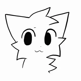 ✌️ 32f7e9c4 cat, cartoon, simple, animal, cute, drawing telegram sticker