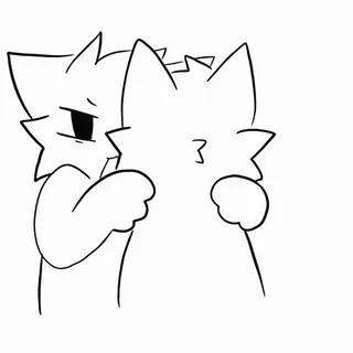 😠 aadf0df7 cartoon, cat, hug, cute, animal telegram sticker