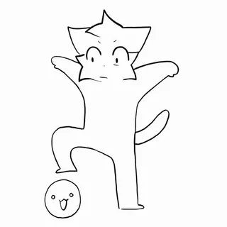 😀 ac89516a cat, animal, cartoon, cute, whimsical, playful telegram sticker
