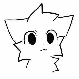 🐈 d24a1546 cute, cartoon, animal, simple, face, drawing telegram sticker