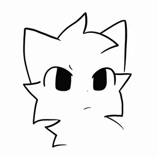 😠 f49b39ad cat, animal, cartoon, face, drawing, angry telegram sticker