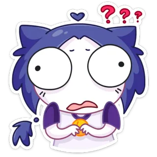 ❓ 1281ee03 Anime, Domanda, Confuso, Carino telegram sticker
