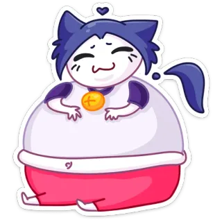 ☺️ 44a454da gatto, cartone animato, carino, kawaii, ragazza gatto, ragazza gatto telegram sticker