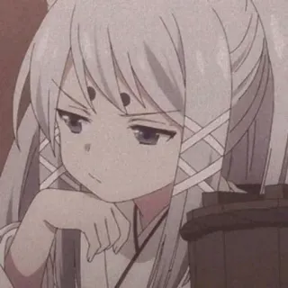 📎 54a599b8 Anime, Cô gái, Dễ thương, Chán, Nhân vật telegram sticker