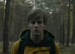 🔗 0edcbe4e Jonas Kahnwald Dark йонас, темный, желтая куртка, нетфликс, лес telegram sticker