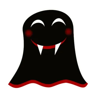 😊 178bbfa7 ghost, vampire, halloween, spooky, cartoon, monster, cute telegram sticker