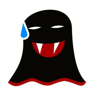 😅 5cb4fd3d ghost, cartoon, halloween, monster, sweat drop, spooky telegram sticker