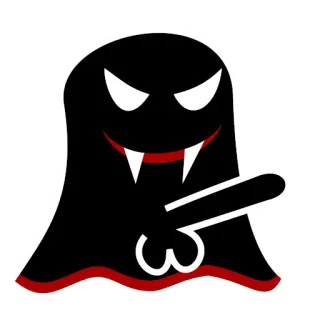 🔞 63532176 ghost, middle finger, offensive, cartoon, monster, character telegram sticker